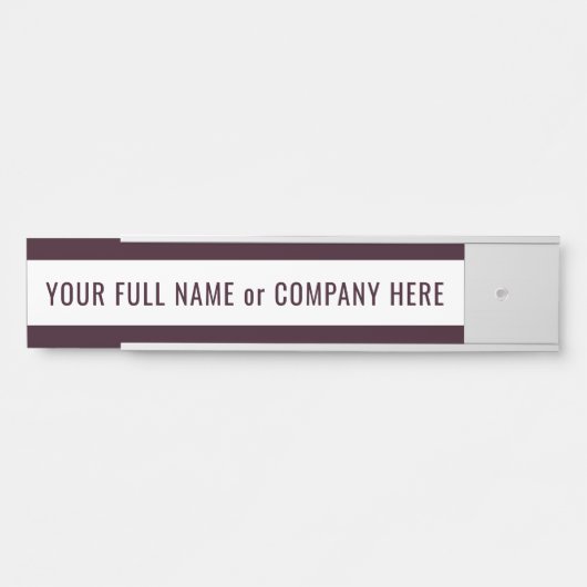 Aangepaste naam Deurteken Kies uw kleuren en lette Deurbordje (Voorkant)