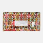 Aangepaste Naam Diamant Abstract Unieke Scheve Kun Bureaumat (Keyboard & Muis)