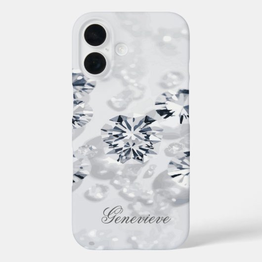 Aangepaste naam Diamond Scattered Case-Mate iPhone Case (Achterkant)