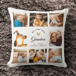 Aangepaste naam die we van je houden, grootmoeder  kussen<br><div class="desc">Geef met heel je hart: Een uniek,  modern verjaardags- of vakantiegift voor oma: Deze minimalistische elegante Instagram fotocollage gooi kussen laat je foto's stralen - met je persoonlijke boodschap en aangepaste naam onder een glanzend gedrukt gouden hart.</div>