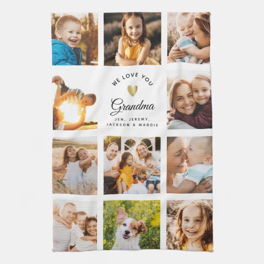 Aangepaste naam die we van je houden, grootmoeder  theedoek (Verticaal)