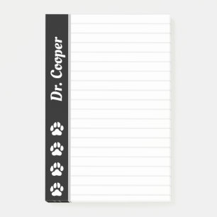 Aangepaste naam dierenarts gepersonaliseerd gelini post-it® notes