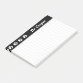 Aangepaste Naam Dierenarts Gepersonaliseerde Lined Post-it® Notes (Schuin)