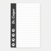 Aangepaste Naam Dierenarts Gepersonaliseerde Lined Post-it® Notes (Voorkant)