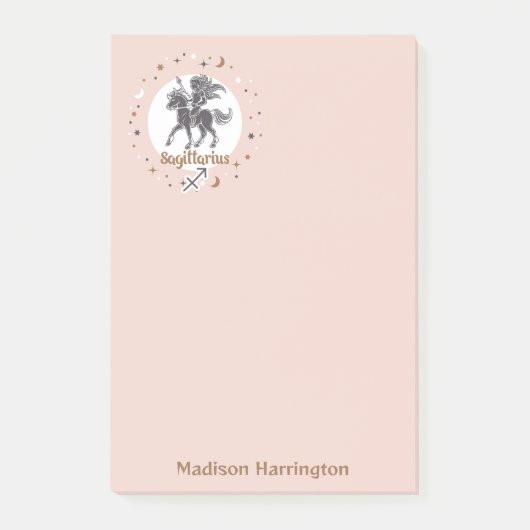 Aangepaste Naam Dierenriem Teken Boogschutter Post-it® Notes (Voorkant)