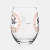 Aangepaste Naam Dierenriem Teken Boogschutter Wijnglas Zonder Voet (Voorkant)