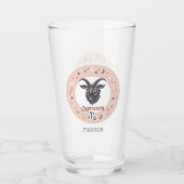 Aangepaste naam Dierenriem Teken Steenbok Glas (Voorkant)