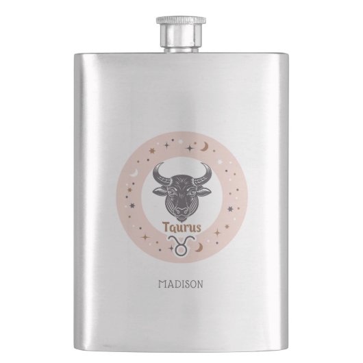 Aangepaste naam Dierenriem Teken Stier Flacon (Voorkant)