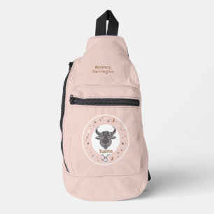 Aangepaste naam Dierenriem Teken Stier Sling Bag