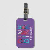 Aangepaste naam Dink Gepersonaliseerd Pickleball G Bagagelabel (Voorkant (verticaal))