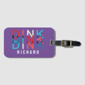 Aangepaste naam Dink Gepersonaliseerd Pickleball G Bagagelabel (Voorkant (horizontaal))