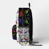 Aangepaste naam Dinosaur Boy's Rainbow Backpack Bedrukte Rugzak (Rechts)