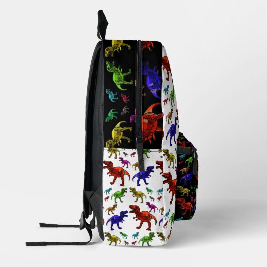 Aangepaste naam Dinosaur Boy's Rainbow Backpack Bedrukte Rugzak (Links)