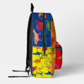 Aangepaste naam Dinosaur Boy's Rainbow Backpack Bedrukte Rugzak (Links)