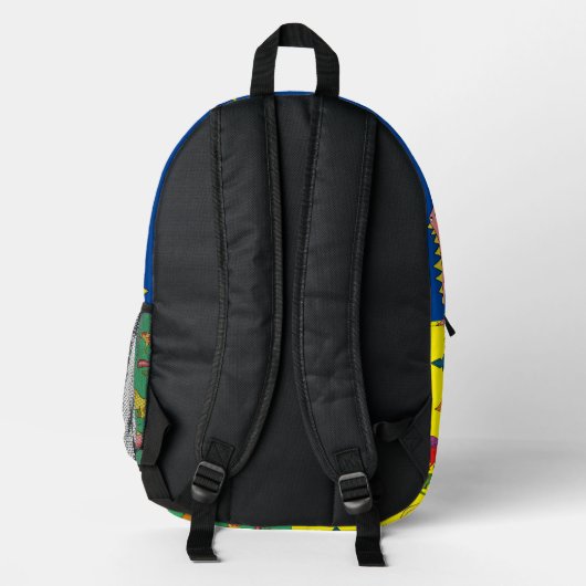 Aangepaste naam Dinosaur Boy's Rainbow Backpack Bedrukte Rugzak (Achterkant)