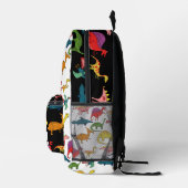 Aangepaste naam Dinosaur Boy's Rainbow Backpack Bedrukte Rugzak (Rechts)