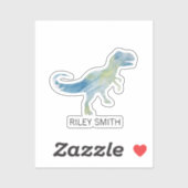 Aangepaste Naam Dinosaur Trex Kind Waterfles Vinyl Sticker (Vel)