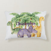 Aangepaste naam Dinosaurs Palmbomen Accent Kussen (Voorkant)