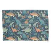 Aangepaste naam Dinosaurus Patroon Kussensloop (Voorkant)