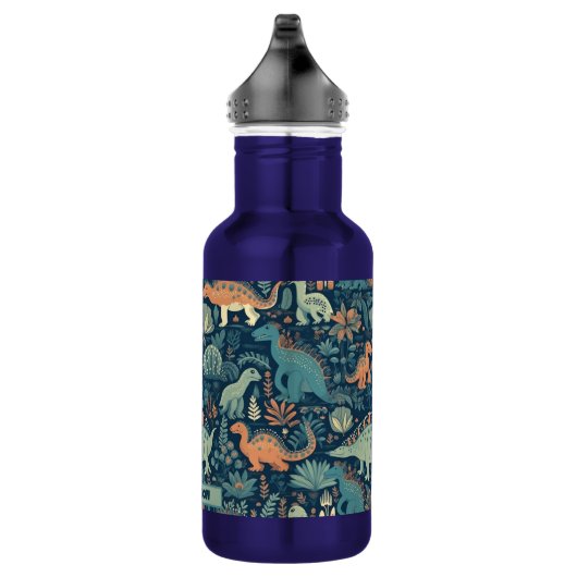 Aangepaste naam Dinosaurus Patroon Waterfles (Rechts)