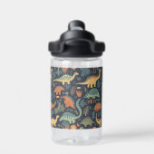 Aangepaste naam Dinosaurus Patroon Waterfles (Achterkant)