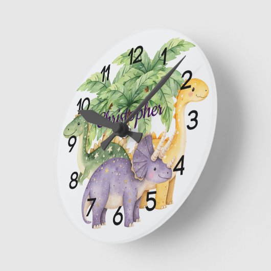 Aangepaste naam Dinosaurussen Palmbomen Kwekerij Ronde Klok (Hoek)