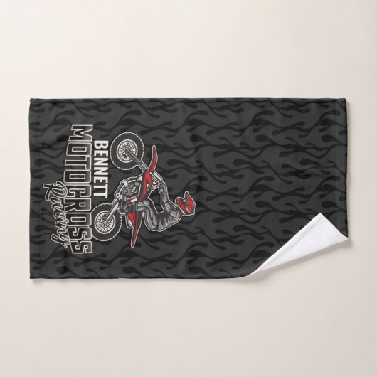 Aangepaste naam Dirt Bike Rider Motocross Racing Bad Handdoek (Handdoek)