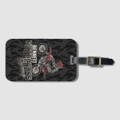 Aangepaste naam Dirt Bike Rider Motocross Racing Bagagelabel (Voorkant (horizontaal))