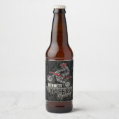 Aangepaste naam Dirt Bike Rider Motocross Racing Bier Etiket (Voorkant)