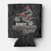 Aangepaste naam Dirt Bike Rider Motocross Racing Blikjeskoeler (Voorkant)