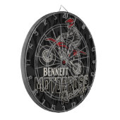 Aangepaste naam Dirt Bike Rider Motocross Racing Dartbord (Voorkant Links)