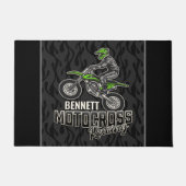 Aangepaste naam Dirt Bike Rider Motocross Racing Deurmat (Voorkant)
