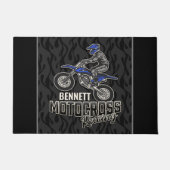 Aangepaste naam Dirt Bike Rider Motocross Racing Deurmat (Voorkant)