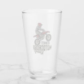 Aangepaste naam Dirt Bike Rider Motocross Racing Glas (Achterkant)