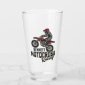 Aangepaste naam Dirt Bike Rider Motocross Racing Glas (Voorkant)