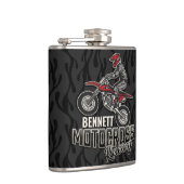 Aangepaste naam Dirt Bike Rider Motocross Racing Heupfles (Rechts)