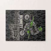 Aangepaste naam Dirt Bike Rider Motocross Racing Legpuzzel (Horizontaal)