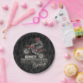 Aangepaste naam Dirt Bike Rider Motocross Racing Papieren Bordje (Feest)