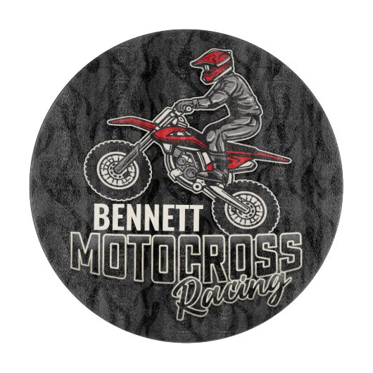 Aangepaste naam Dirt Bike Rider Motocross Racing Snijplank (Voorkant)