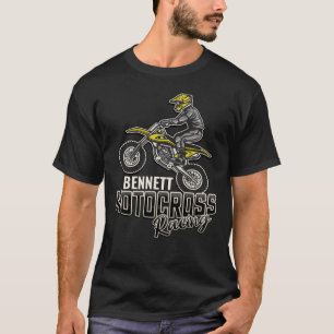 Aangepaste naam Dirt Bike Rider Motocross Racing T-shirt