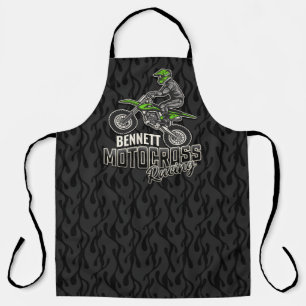 Aangepaste naam Dirt Bike Rijder Motocross Racen Schort