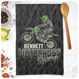 Aangepaste NAAM Dirt Bike Rijder Motocross Racing Theedoek