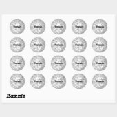 Aangepaste naam Disco Ball Ronde Sticker (Vel)