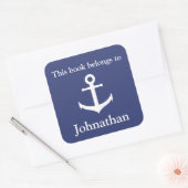 Aangepaste naam Dit boek behoort tot Bookplate Sti Vierkante Sticker (Envelop)