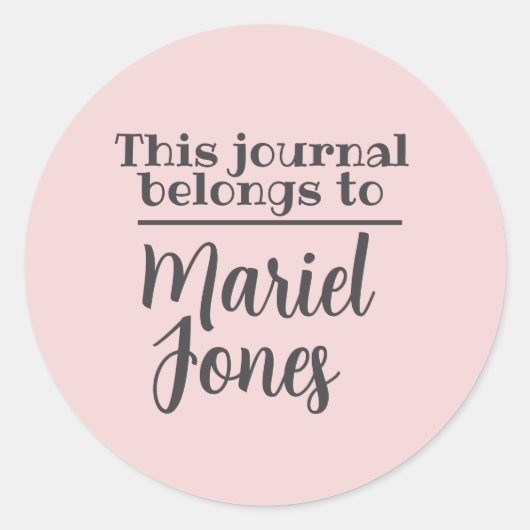 Aangepaste naam Dit tijdschrift behoort toe aan St Ronde Sticker (Voorkant)