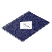 Aangepaste naam Ditsy Winter Snow Angels Sneeuwman Notitieboek (Linkerzijde)