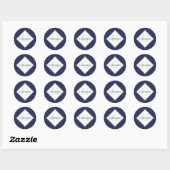 Aangepaste naam Ditsy Winter Snow Angels Sneeuwman Ronde Sticker (Vel)