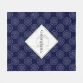 Aangepaste naam Ditsy Winter Snow Angels Snowmen S Fleece Deken (Voorkant (Horizontaal))