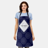 Aangepaste naam Ditsy Winter Snow Angels Snowmen S Schort (Gedragen)