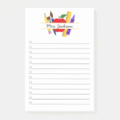 Aangepaste naam docent terug naar school post-it® notes (Voorkant)